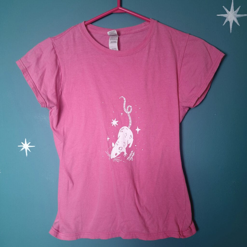 Rat Baby Pink T-Shirt - Size S