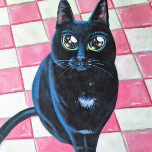 My Little Void Cat Painting, 11 x 14 in