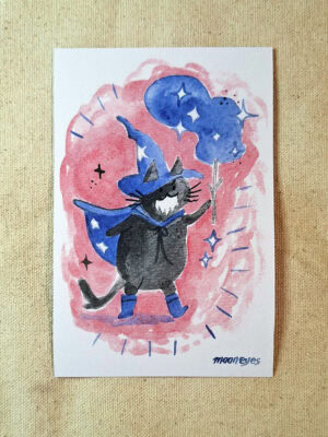 Magical Wizard Cat Print, 4 x 6 in