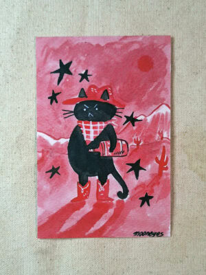 Cowboy Cat Print, 4 x 6 in