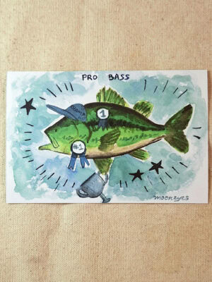 Pro Bass Fish Print, 4 x 6 in